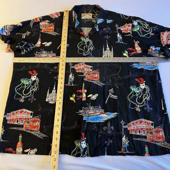 Vintage Paradise Found Shirt New Orleans Mardi Gras Rayon Hawaii USA Size 4XL - Picture 5 of 6